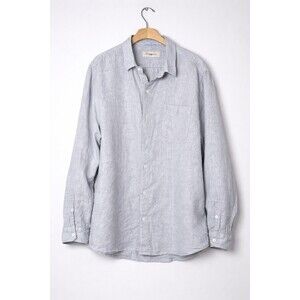 tommy bahama button up shirt mens XXL 100% LINEN long sleeve